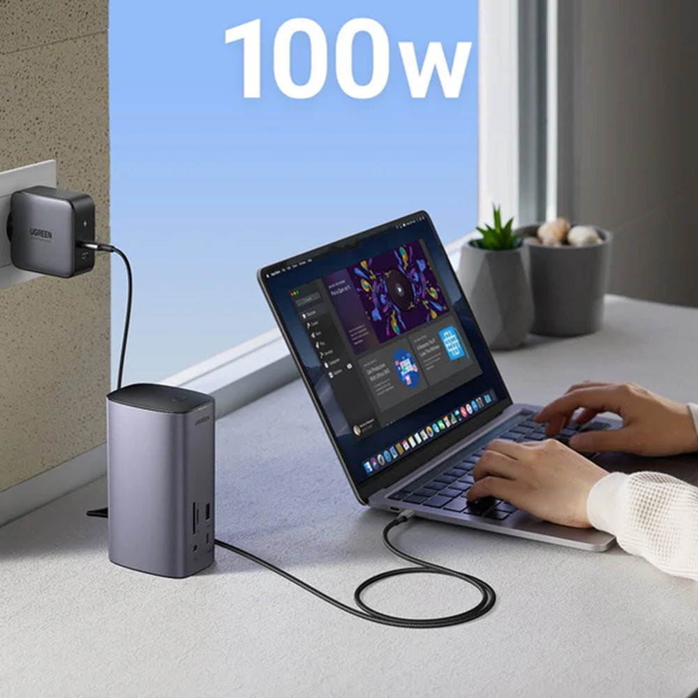 Multifunktionel UGREEN Pro CM555 Hub, 13in1, Grå