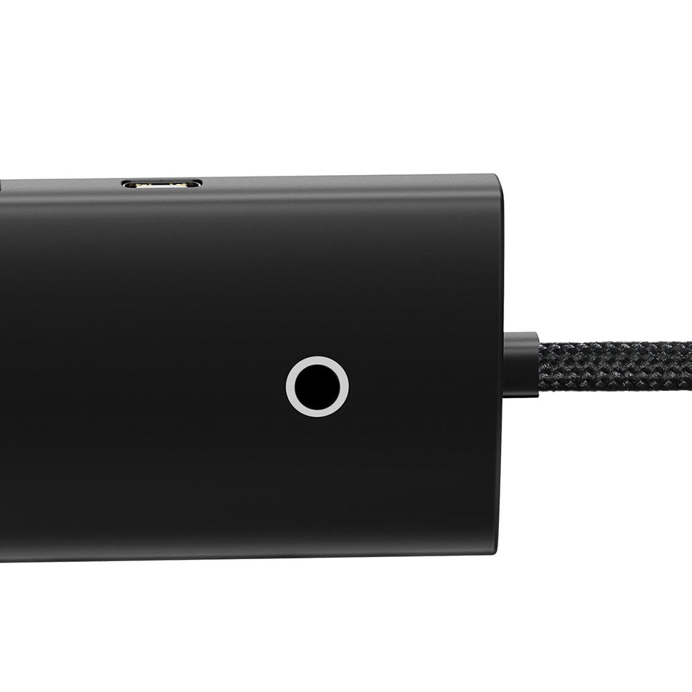 Hub USB Baseus Lite, 4 x USB-A 3.0 - 1 x USB-C, 1m, Sort WKQX030101