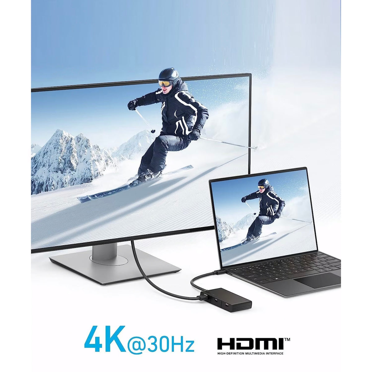USB-C Hub Anker 332, 2 x USB-A - 2 x USB-C - 1 x HDMI, Sort A8356G11