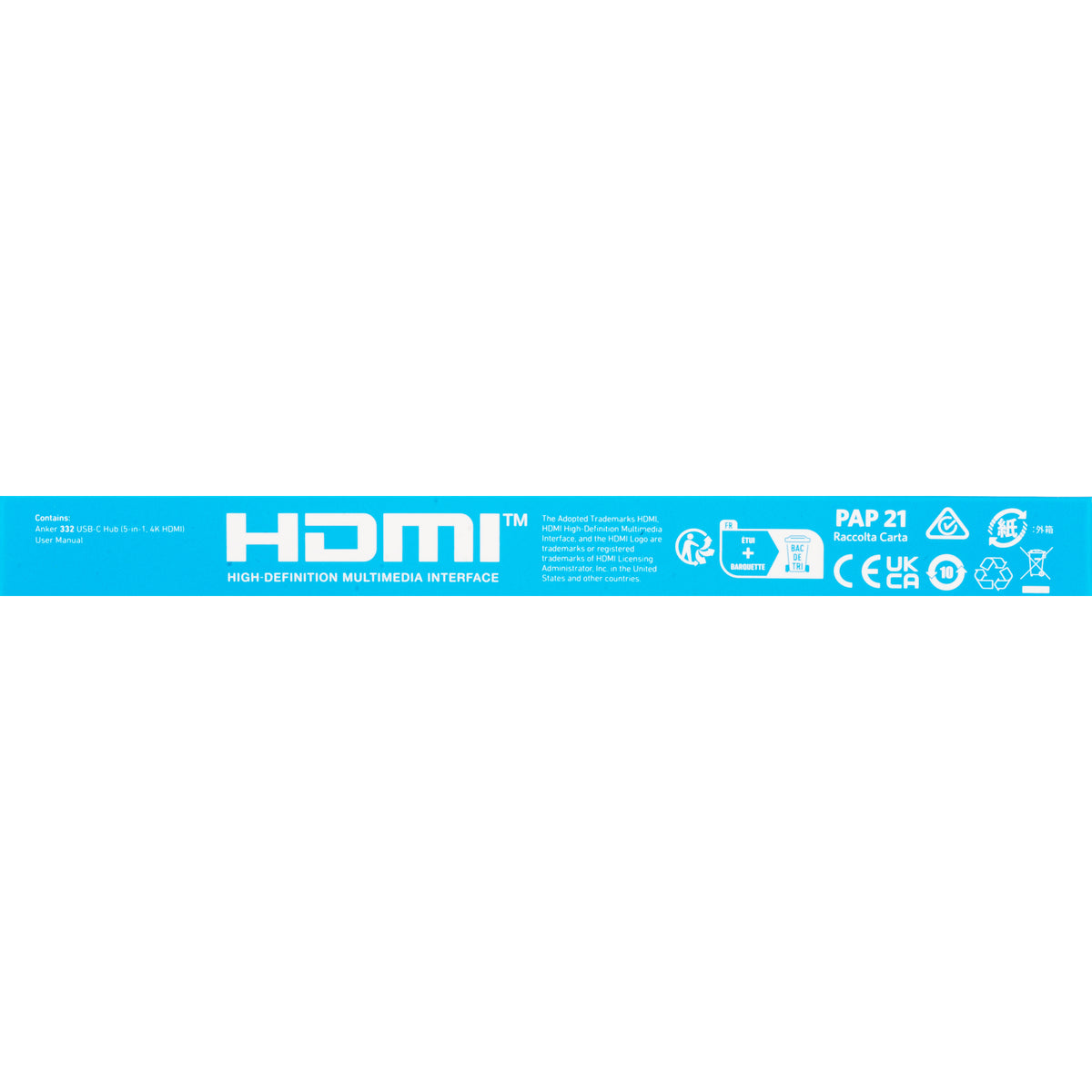 USB-C Hub Anker 332, 2 x USB-A - 2 x USB-C - 1 x HDMI, Sort A8356G11