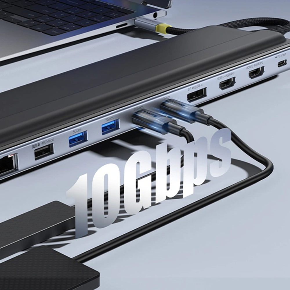 Hub USB-C Baseus EliteJoy EH3, 12in1, Grå B00051300111-00