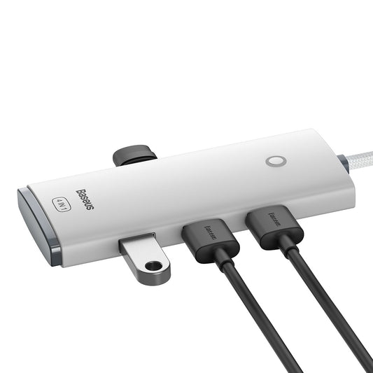 USB-C Hub fra Baseus Lite, 4 x USB-A 3.2, 2m, Hvid