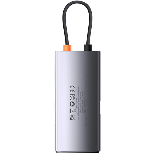 Hub USB-C Baseus Metal Gleam, 3 x USB-A - 1 x RJ45, Grå WKWG070113