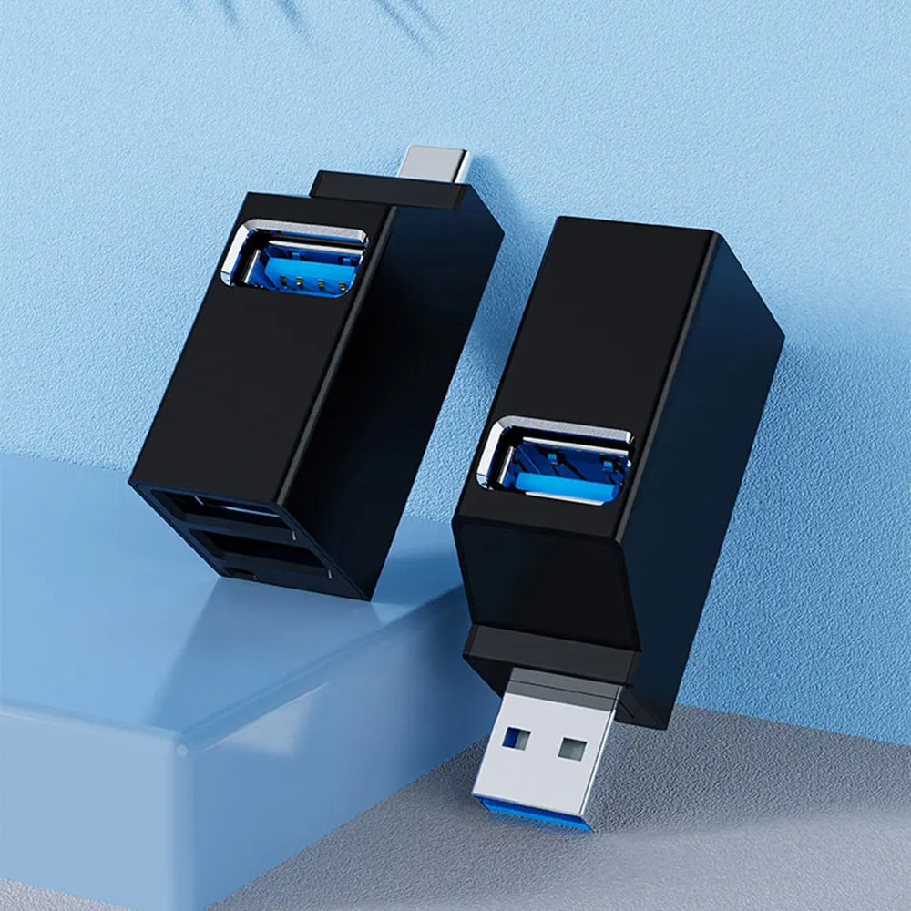 Hub USB-C Techsuit H10 EchoLink, 3in1, Sort
