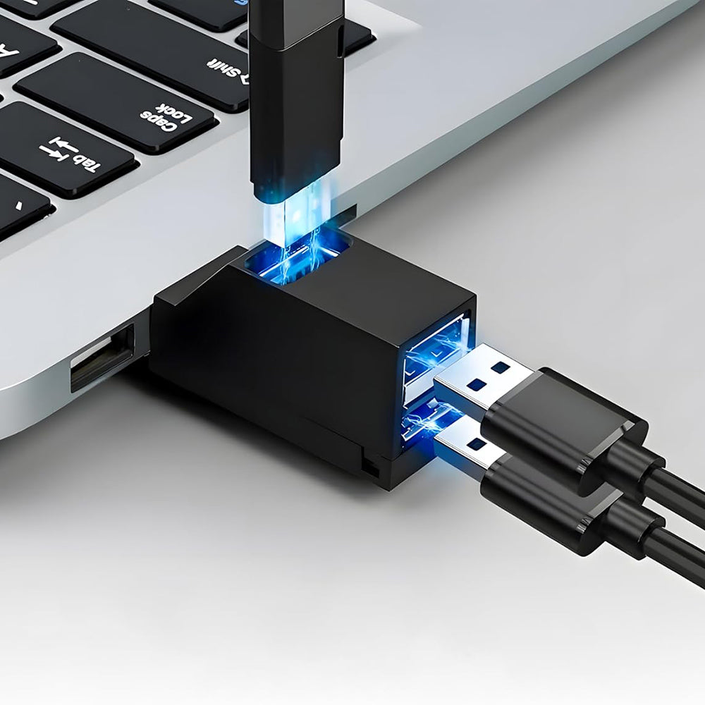 Hub USB-C Techsuit H10 EchoLink, 3in1, Sort