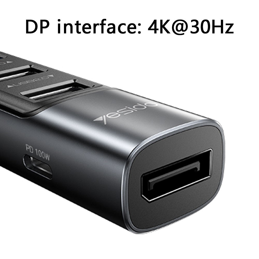 USB-C Hub Yesido HB23, 5i1, Grå
