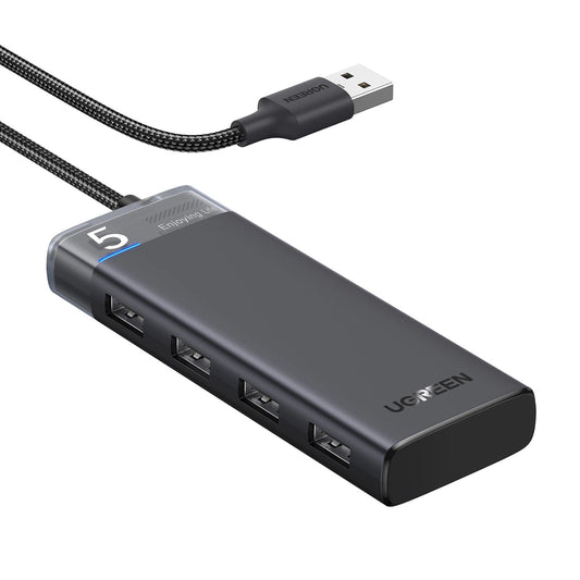 UGREEN CM653 USB-hub, 4 x USB-A 3.0, Sort
