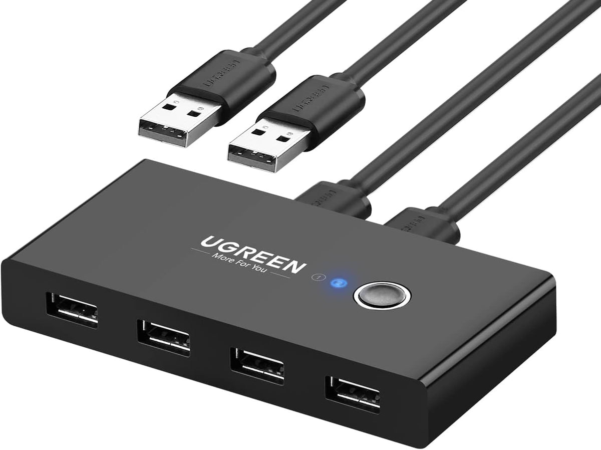 USB-switch UGREEN US216 (30767) Two Sharing Box, 4 x USB-A, Sort
