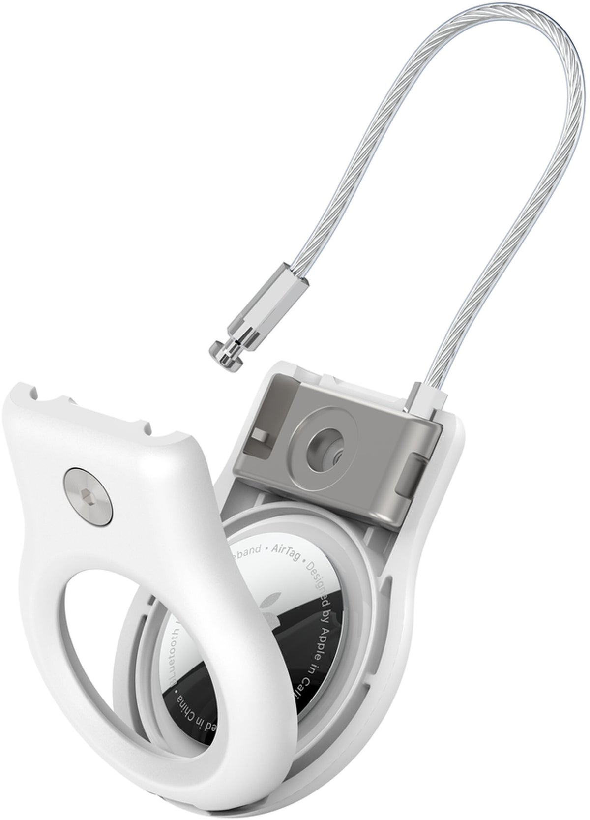 Belkin Wire Cable-etui til Apple AirTag, hvid MSC009btWH