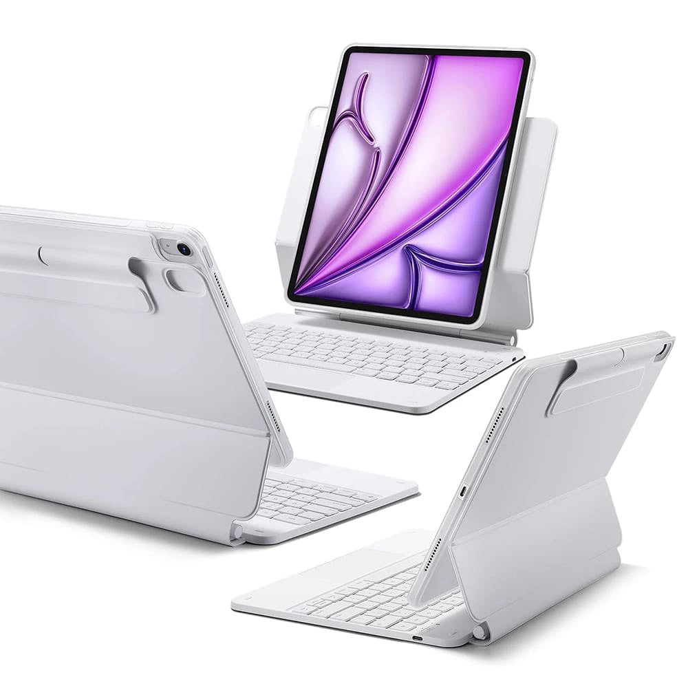 Tastaturcover til Apple iPad (2025) / (2022), ESR, Rebound, Hvid