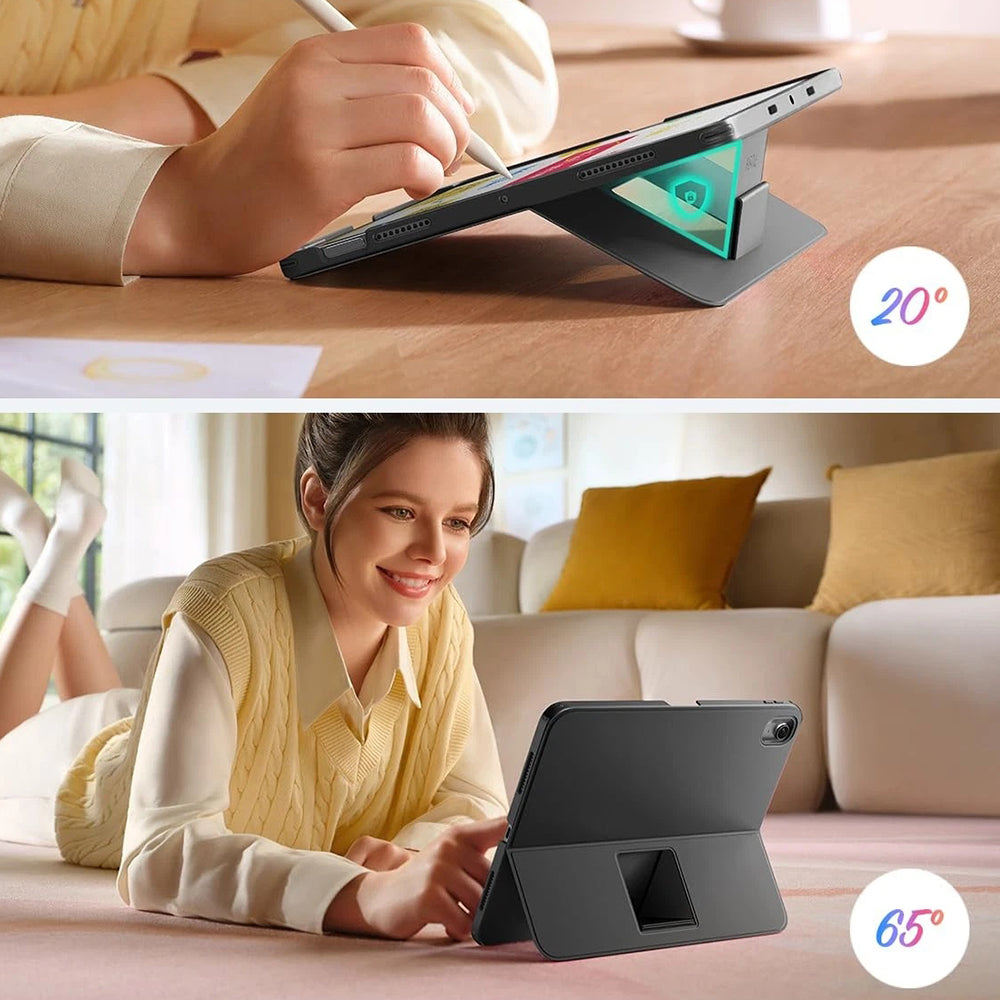 Tastaturcover til Apple iPad (2025) / (2022), ESR, Flex, Grå