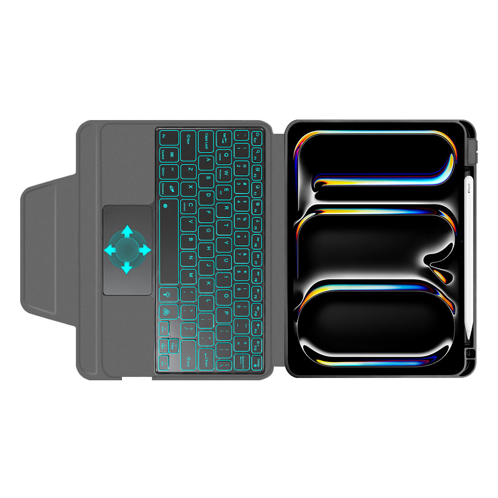 Tastaturcover til Apple iPad Pro 11 (2024), Techsuit, KeyTab Pro, Sort