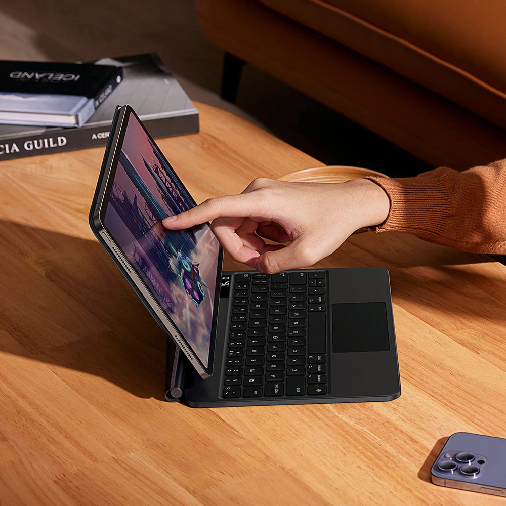 Tastaturcover til Apple iPad Pro 12.9 (2022) / Pro 12.9 (2021) / Pro 12.9 (2020) / Pro 12.9 (2018), Baseus, Brilliance, Grå