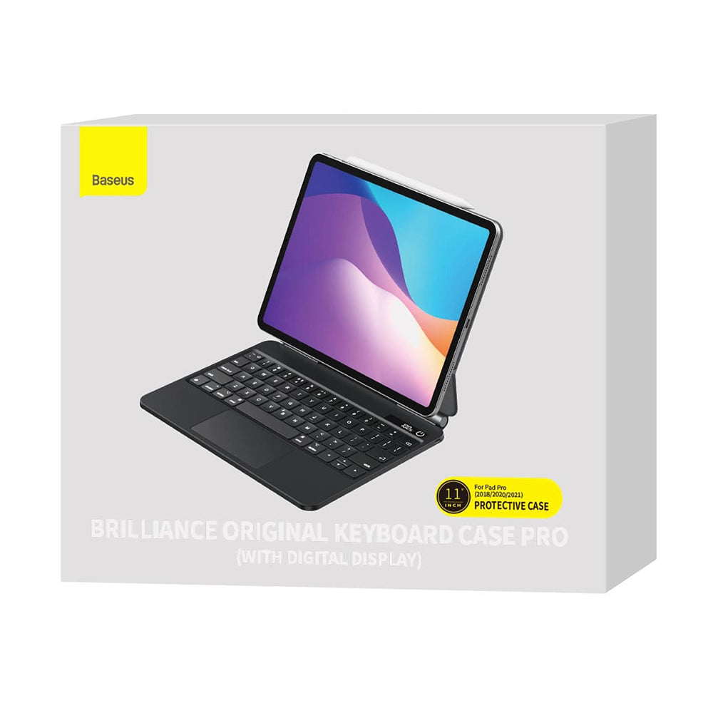 Tastaturcover til Apple iPad Pro 12.9 (2022) / Pro 12.9 (2021) / Pro 12.9 (2020) / Pro 12.9 (2018), Baseus, Brilliance, Grå