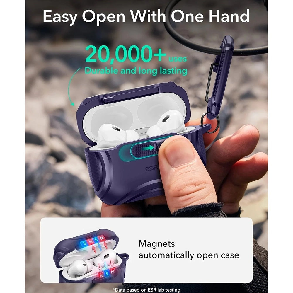 ESR Cyber FlickLock etui til Apple AirPods Pro 3, Lilla