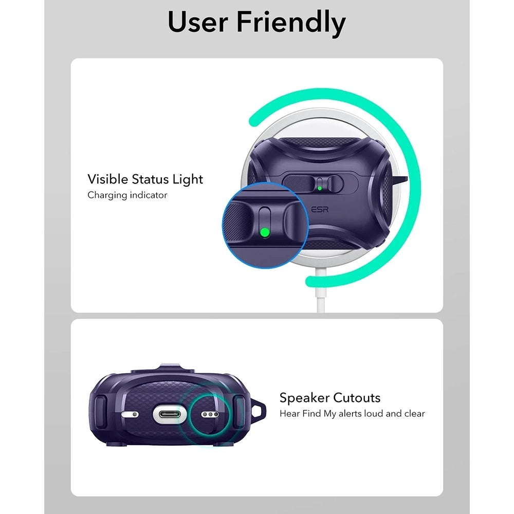ESR Cyber FlickLock etui til Apple AirPods Pro 3, Lilla
