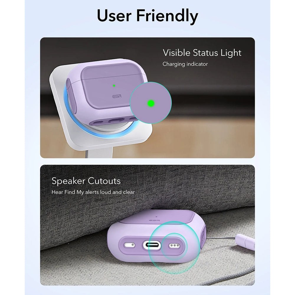 ESR Orbit Hybrid cover til Apple AirPods Pro 3, Lilla