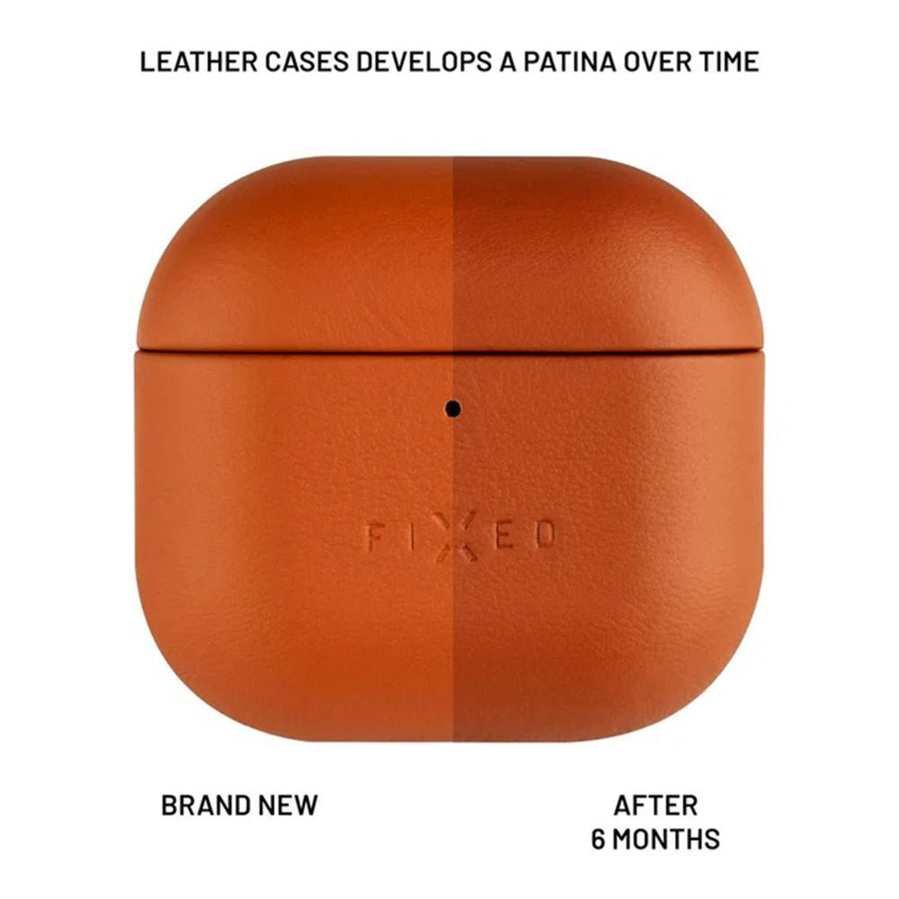 Etui Fixed PodsLeather til Apple AirPods 4, Brun