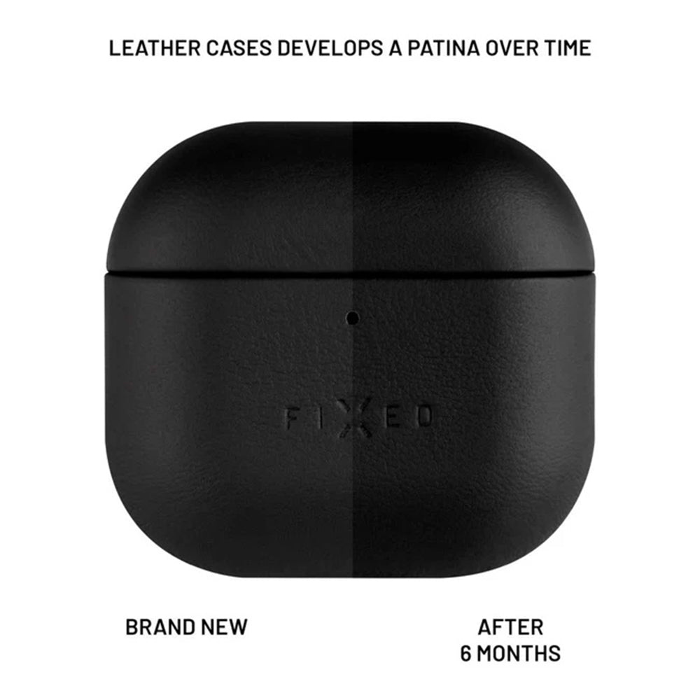 Etui Fixed PodsLeather til Apple AirPods 4, Sort