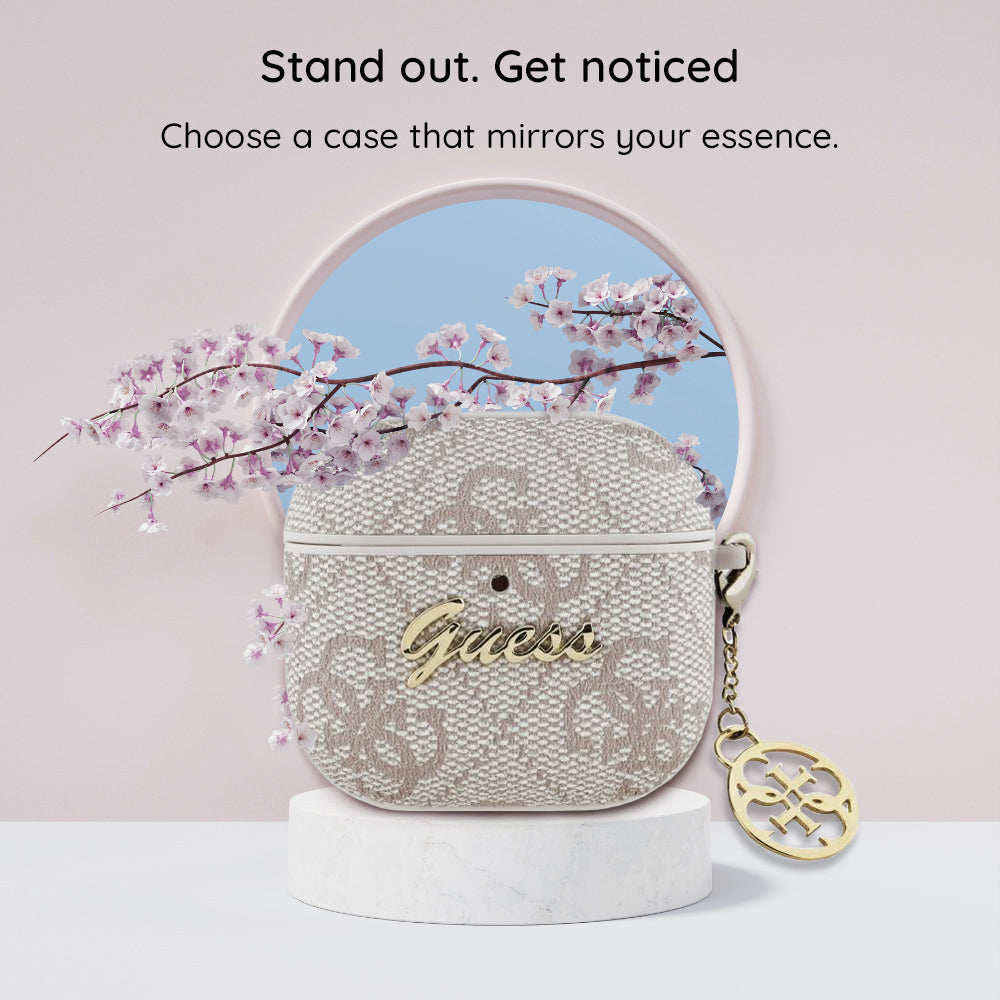 Guess 4G Charm etui til Apple AirPods 4, Sort