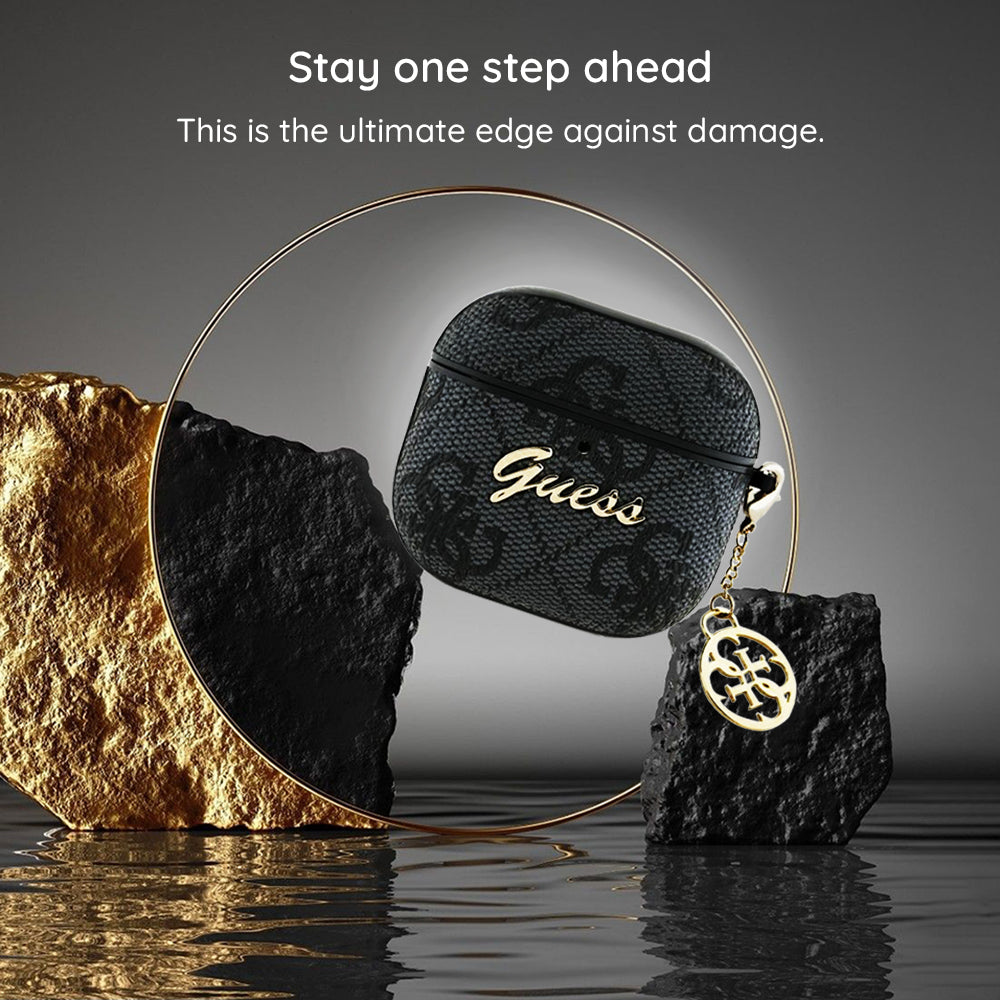 Guess 4G Charm etui til Apple AirPods 4, Sort