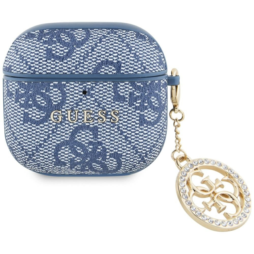 Guess 4G Strass Charm etui til Apple AirPods 4, Blå