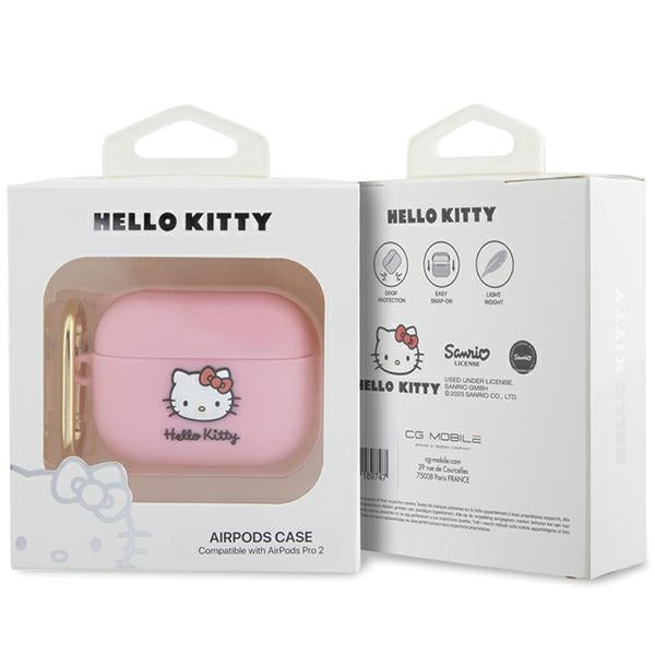 Hello Kitty 3D Kitty Head etui til Apple AirPods Pro 2, Pink