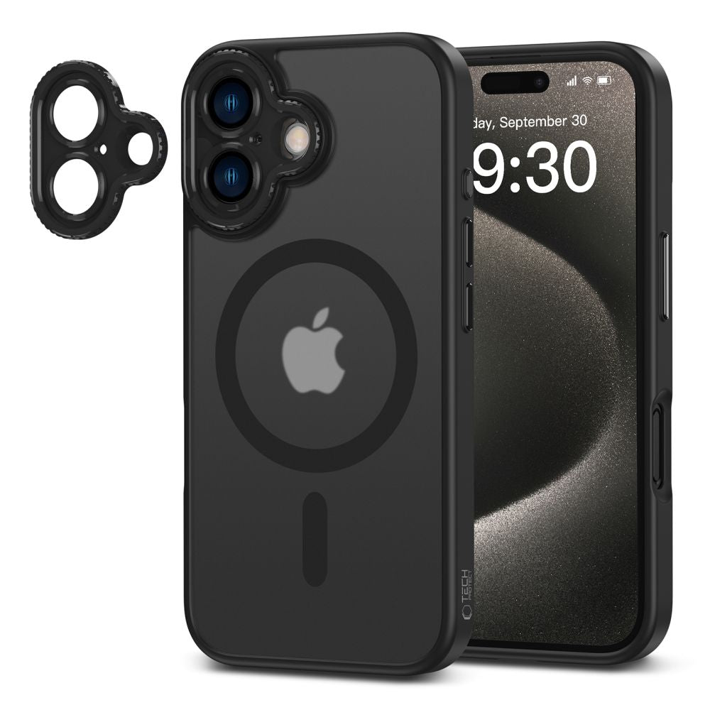 MagSafe-etui til Apple iPhone 16, Tech-Protect, Magcam, sort
