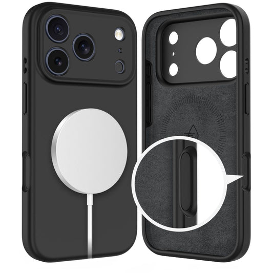 MagSafe cover til Apple iPhone 17 Pro Max, Tech-Protect, Silikone, Sort