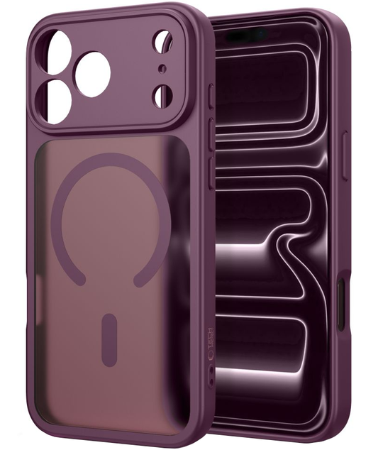 MagSafe-etui til Apple iPhone 18 Pro Max / 17 Pro Max, Tech-Protect, BasicMag, Mat Vinrød