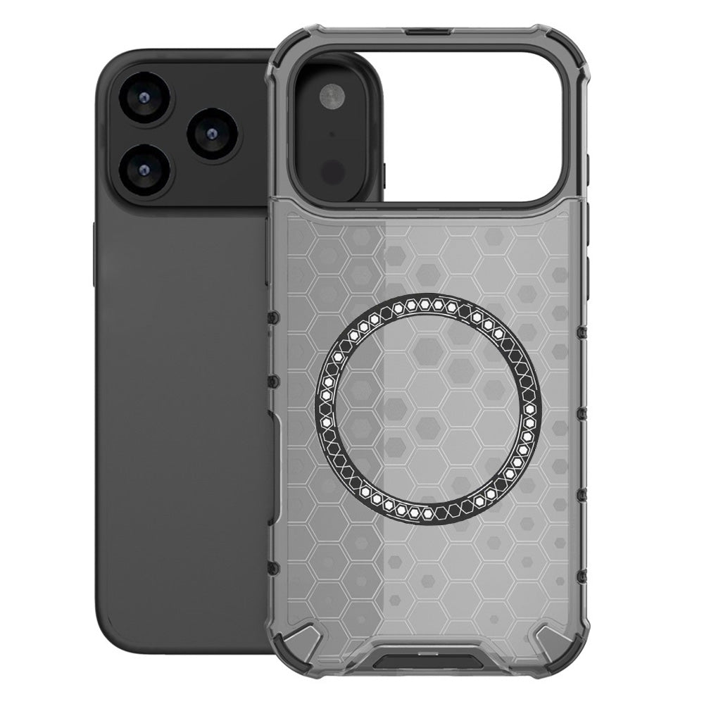 MagSafe cover til Apple iPhone 17 Pro Max, Techsuit, HoneyComb Shield, Sort
