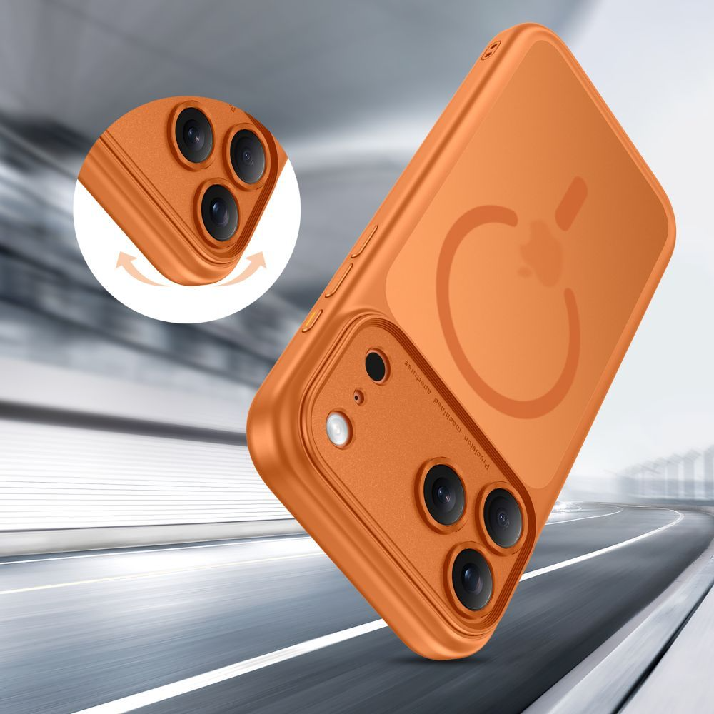 MagSafe cover til Apple iPhone 17 Pro, Tech-Protect, MagPeak, Mat Orange