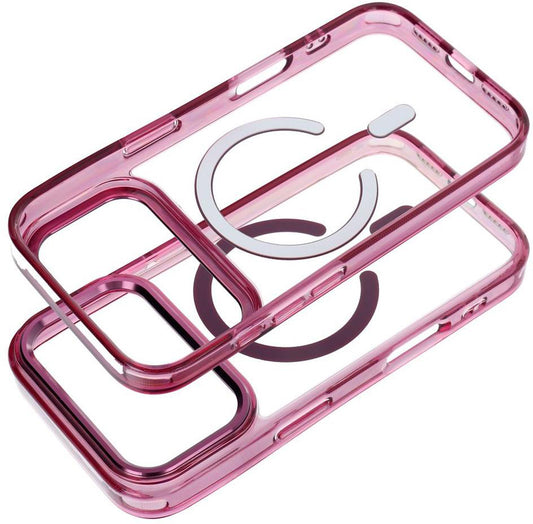 MagSafe-cover til Apple iPhone 18 Pro / iPhone 17 Pro, OEM, Frame Clear Hybrid, vinrød