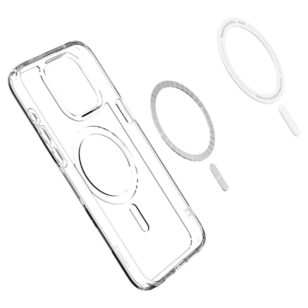 MagSafe Case for Apple iPhone 15 Pro Max, Spigen, Ultra Hybrid, White ACS06576