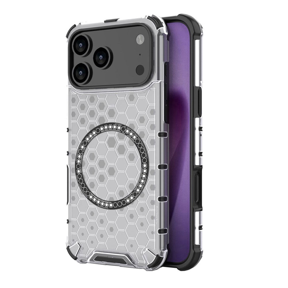 MagSafe cover til Apple iPhone 17 Pro, Techsuit, HoneyComb Shield, Hvid