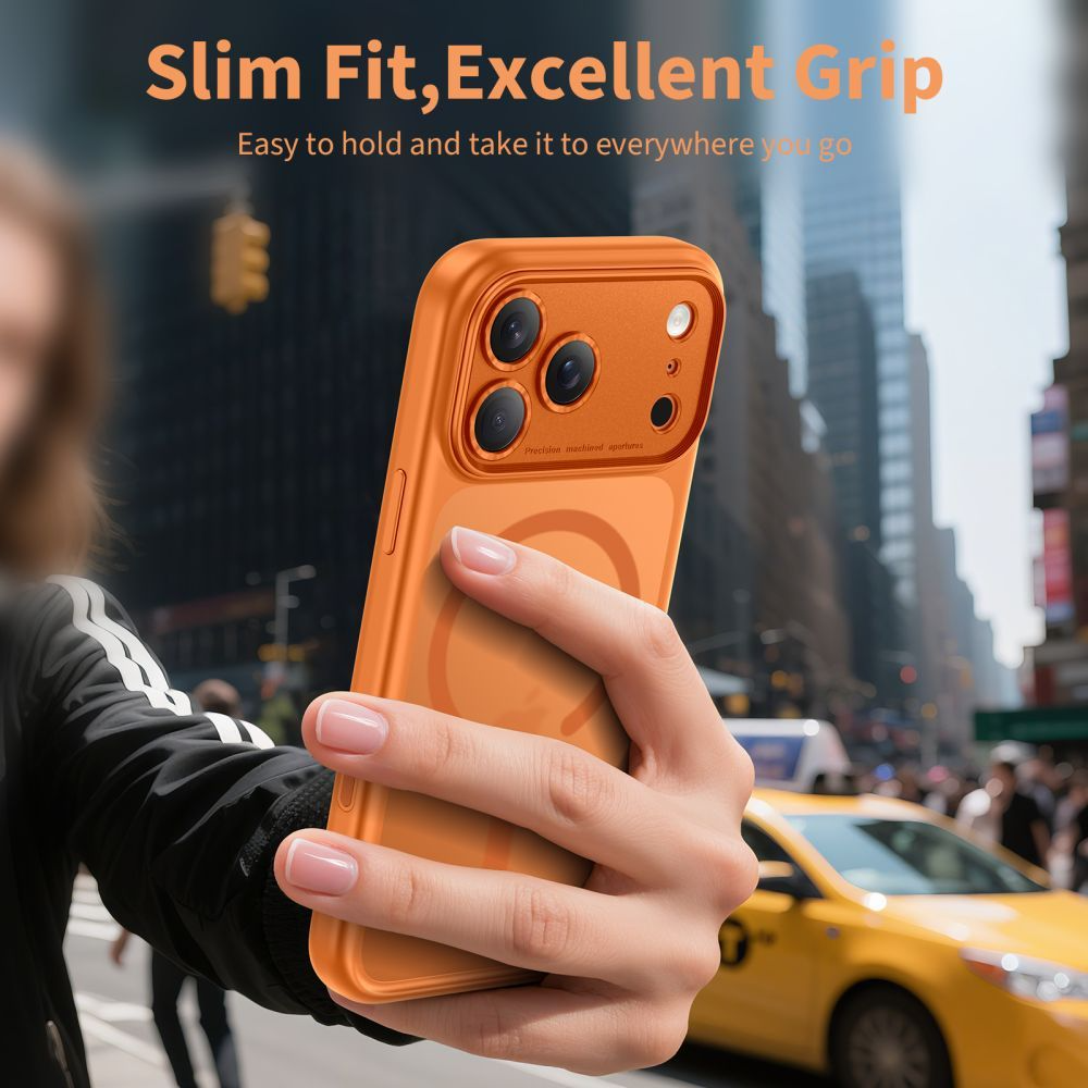 MagSafe cover til Apple iPhone 17 Pro, Tech-Protect, MagPeak, Mat Orange