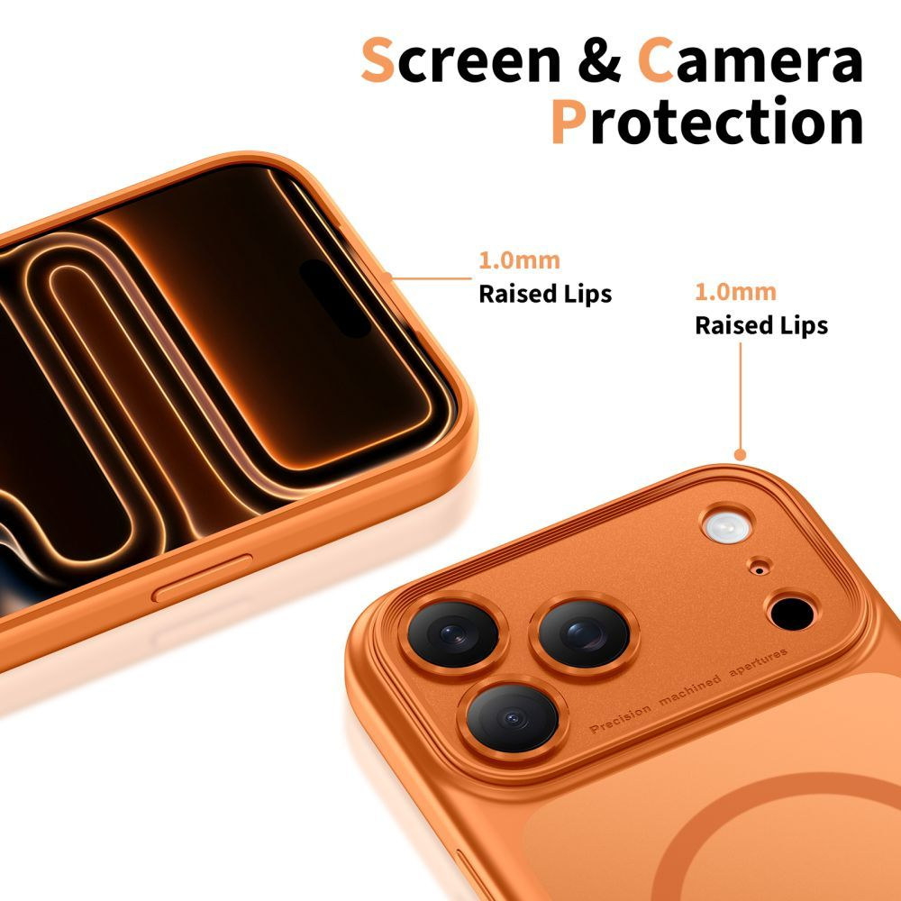 MagSafe cover til Apple iPhone 17 Pro, Tech-Protect, MagPeak, Mat Orange