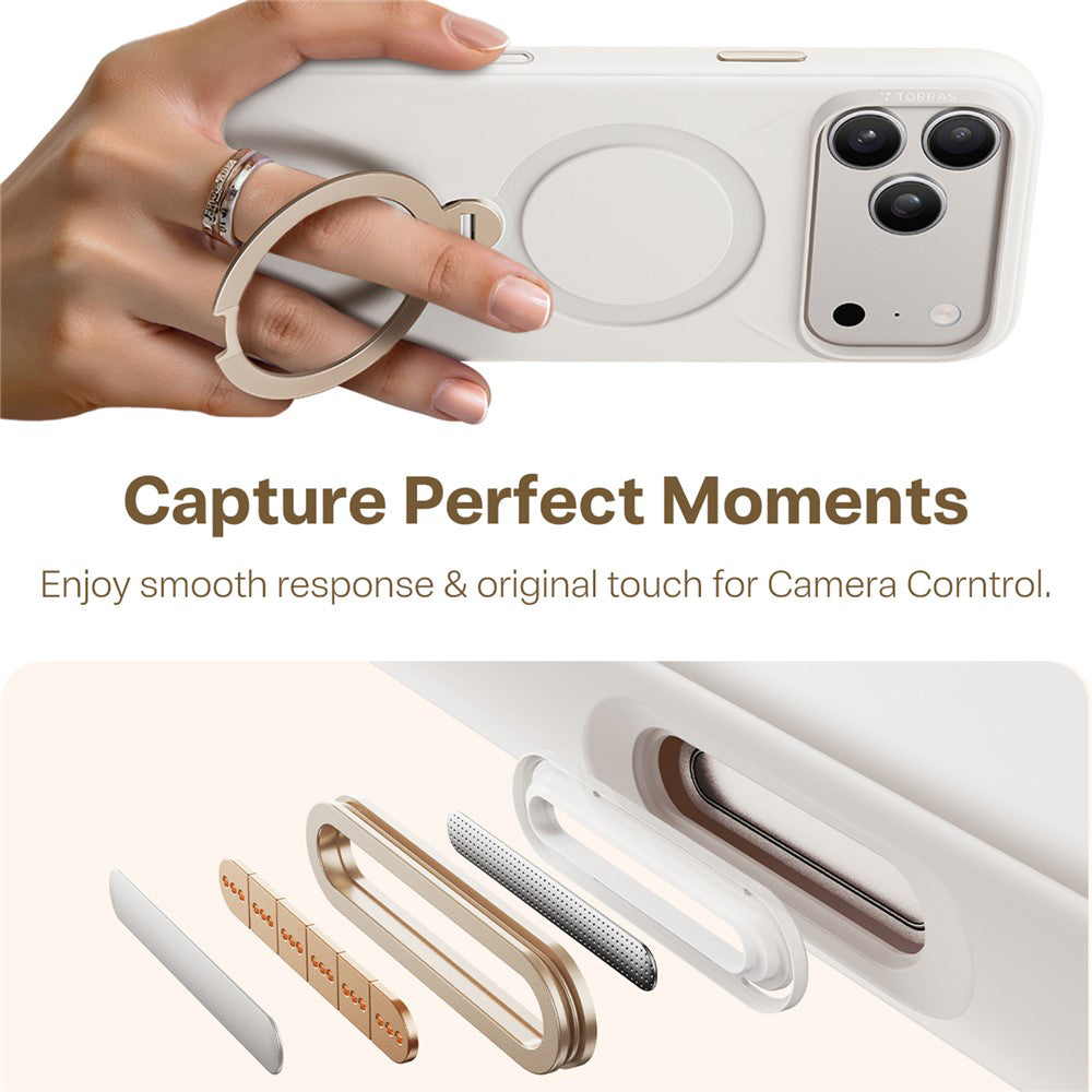 MagSafe cover til Apple iPhone 17 Pro Max, Torras, QPRO Silicone, Hvid