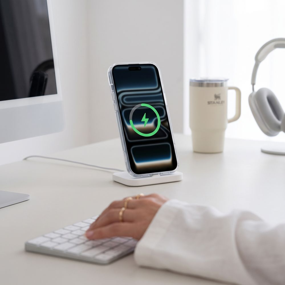 MagSafe-etui til Apple iPhone 18 Pro / 17 Pro, Tech-Protect, Flexair Hybrid med skærmbeskytter, gennemsigtig