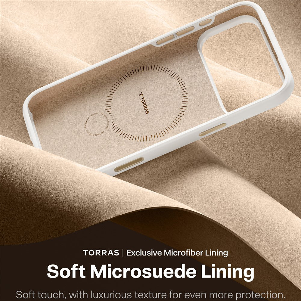 MagSafe cover til Apple iPhone 17 Pro Max, Torras, QPRO Silicone, Hvid