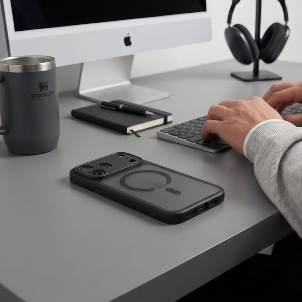 MagSafe-etui til Apple iPhone 18 Pro Max / 17 Pro Max, Tech-Protect, BasicMag, Mat Sort