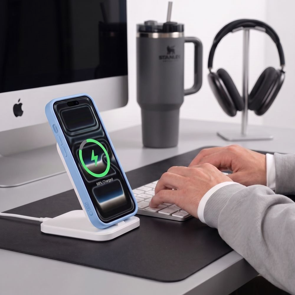 MagSafe-etui til Apple iPhone 18 Pro / 17 Pro, Tech-Protect, BasicMag, Mat Blå