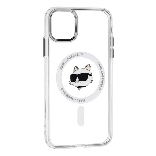 MagSafe cover til Apple iPhone 11, Karl Lagerfeld, IML Metal Choupette's Head, Hvid