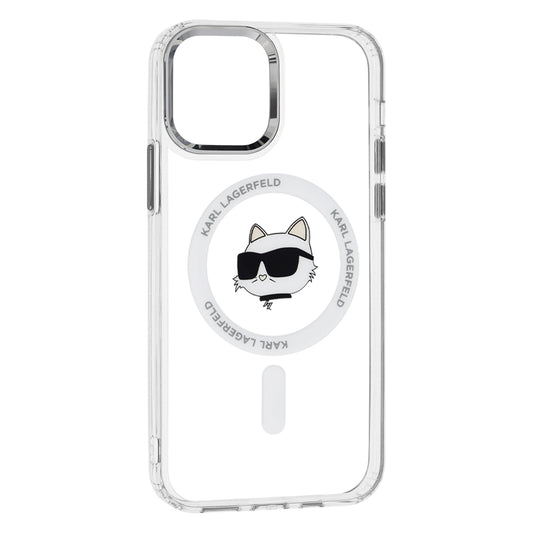 MagSafe cover til Apple iPhone 12 / 12 Pro, Karl Lagerfeld, IML Metal Choupette's Head, Hvid