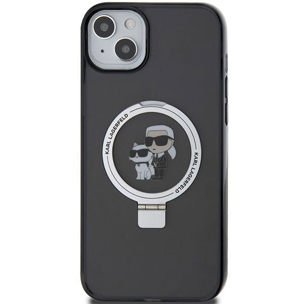 MagSafe cover til Apple iPhone 14, Karl Lagerfeld, Ring Stand Karl & Choupette, Sort