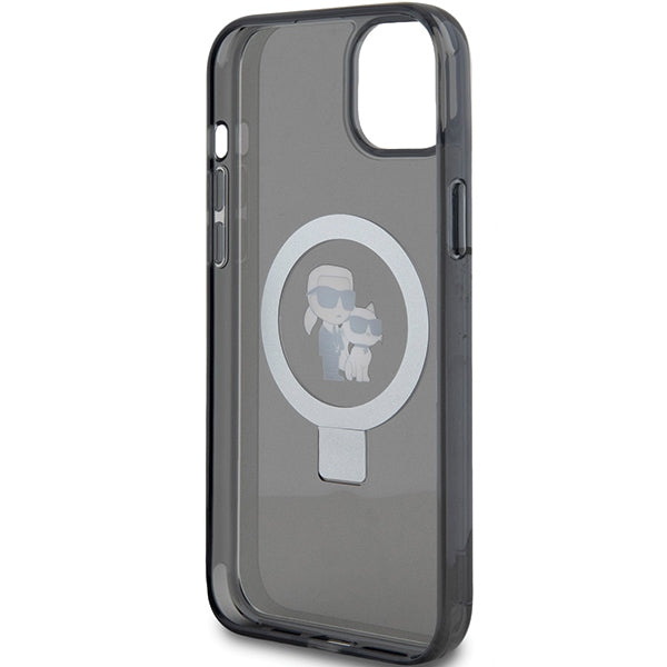 MagSafe cover til Apple iPhone 14, Karl Lagerfeld, Ring Stand Karl & Choupette, Sort