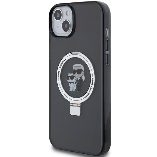 MagSafe cover til Apple iPhone 14, Karl Lagerfeld, Ring Stand Karl & Choupette, Sort