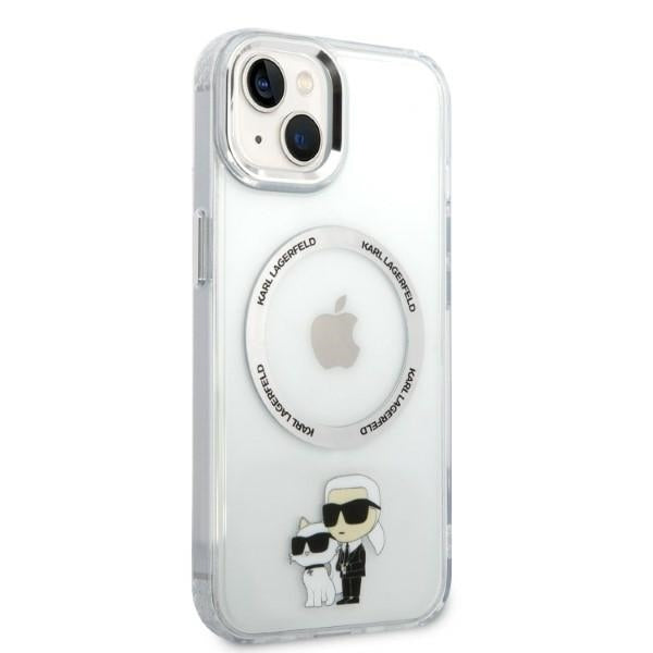 MagSafe cover til Apple iPhone 14 Plus, Karl Lagerfeld, Ikonik Karl & Choupette, Transparent