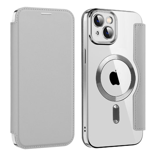 MagSafe-etui til Apple iPhone 14 Plus, Techsuit, SmartMag Book, Grå