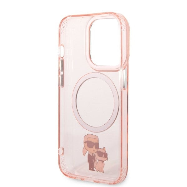 MagSafe cover til Apple iPhone 14 Pro, Karl Lagerfeld, Ikonik Karl & Choupette, Pink